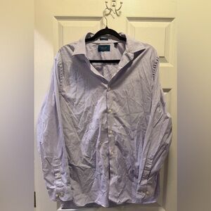 Farah Lavender Micro-Check Lightweight Dress Shirt